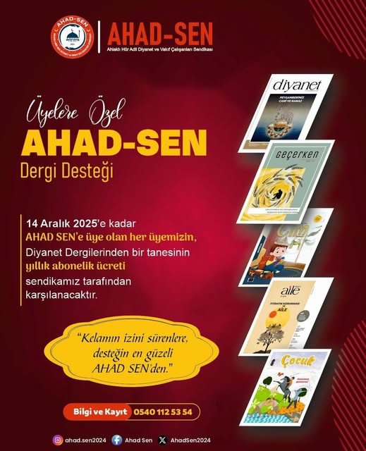 Üyelere Özel Dergi Desteği